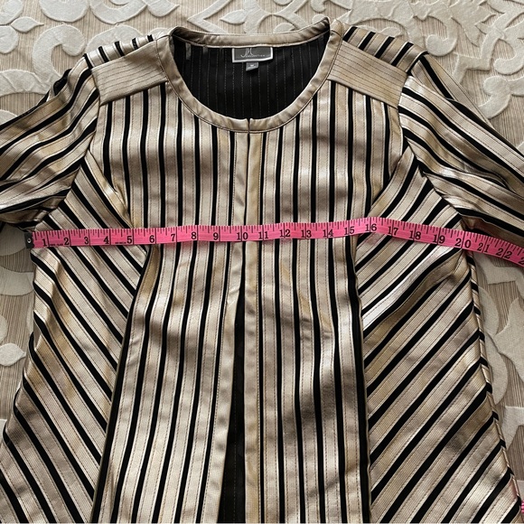 JM Collection Gold & Black Luxe Stripe Jacket Sz M New with Tags - Picture 4 of 6